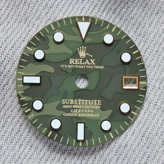 Dial Maker - Relax Dial Green Camou Dial for seiko mod