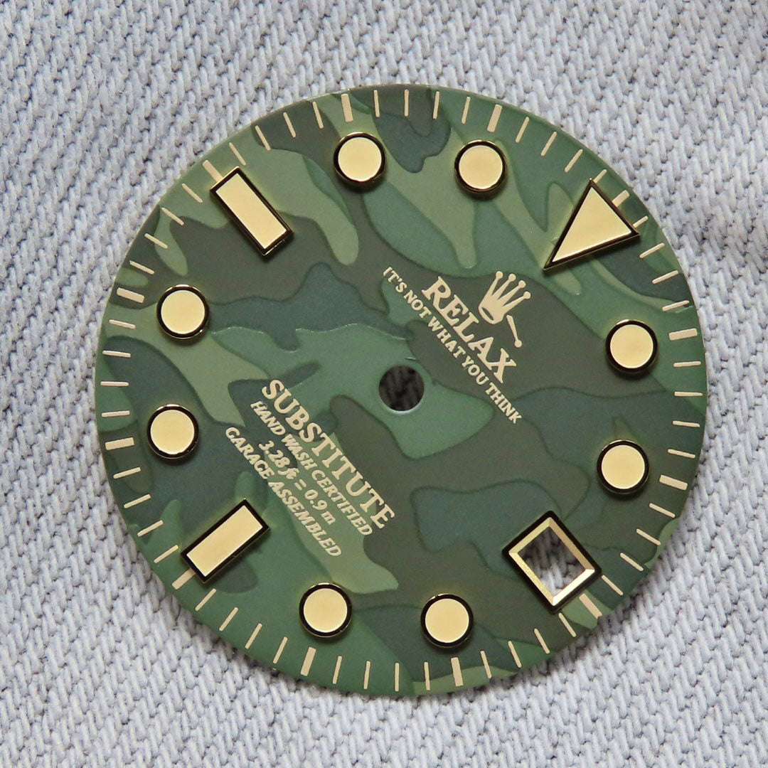 Dial Maker - Relax Dial Green Camou Dial for seiko mod