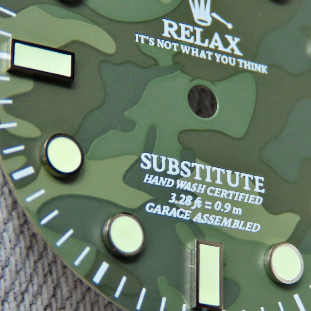 Dial Maker - Relax Dial Green Camou Dial for seiko mod