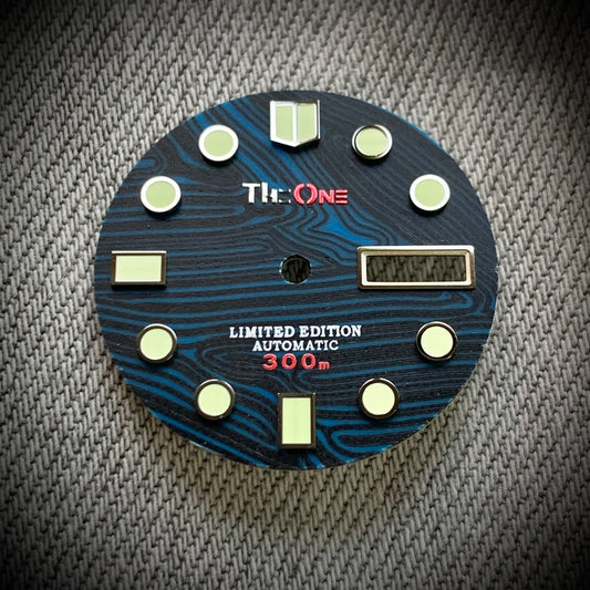 Dial maker - Black / Blue Forged Carbon Fiber Dial