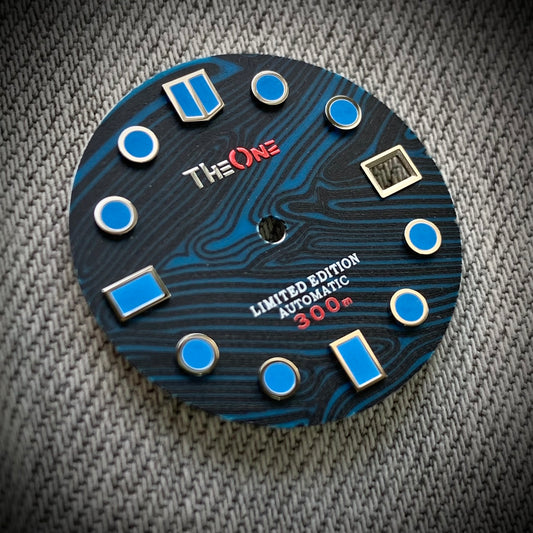 Dial maker - Black / Blue Forged Carbon Fiber Dial