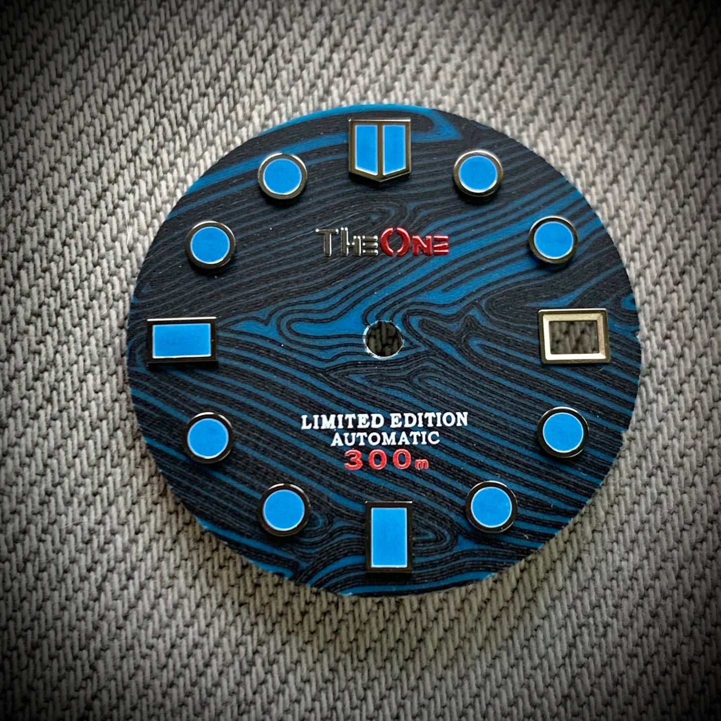 Dial maker - Black / Blue Forged Carbon Fiber Dial