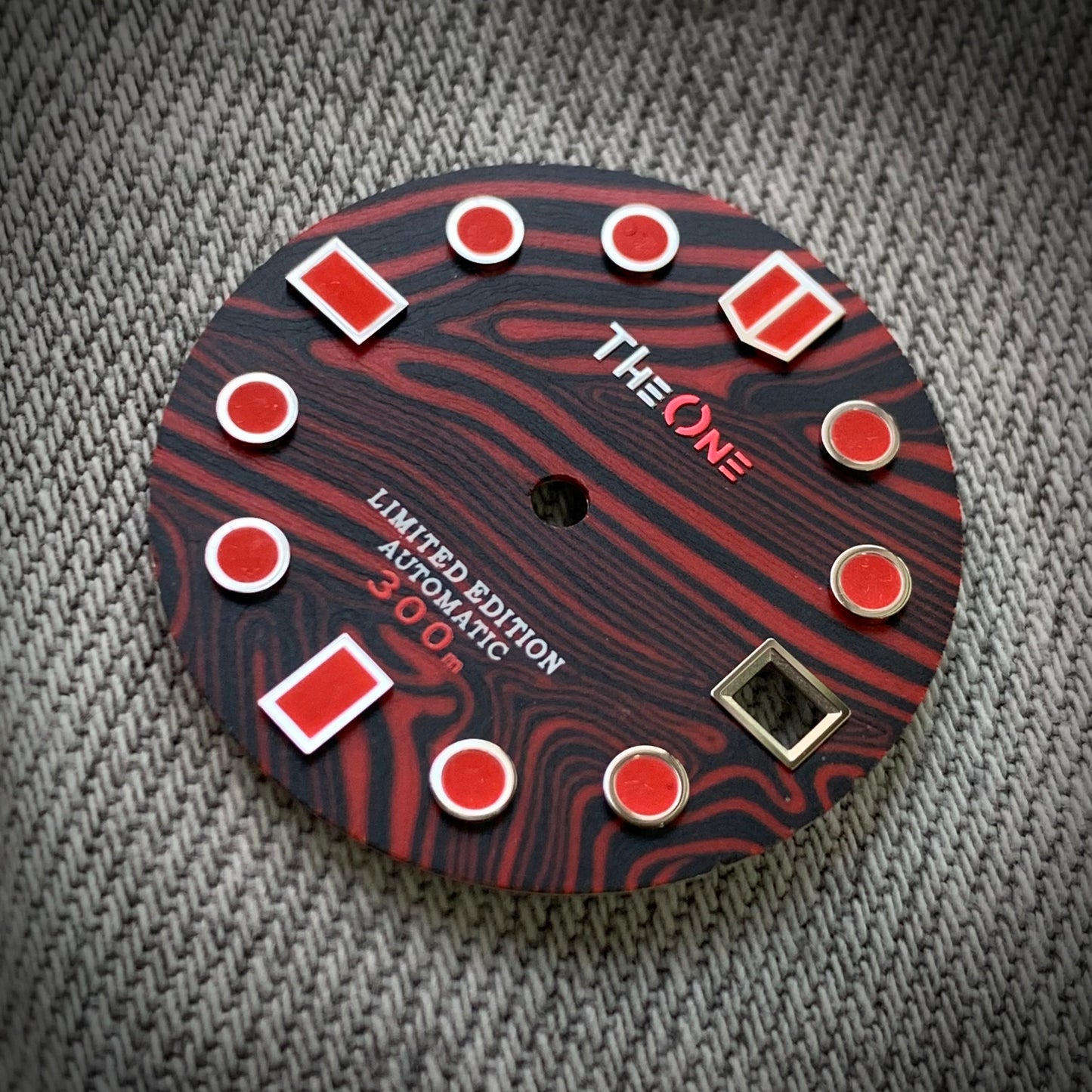 Dial maker - Black / Red Forged Carbon Fiber Dial