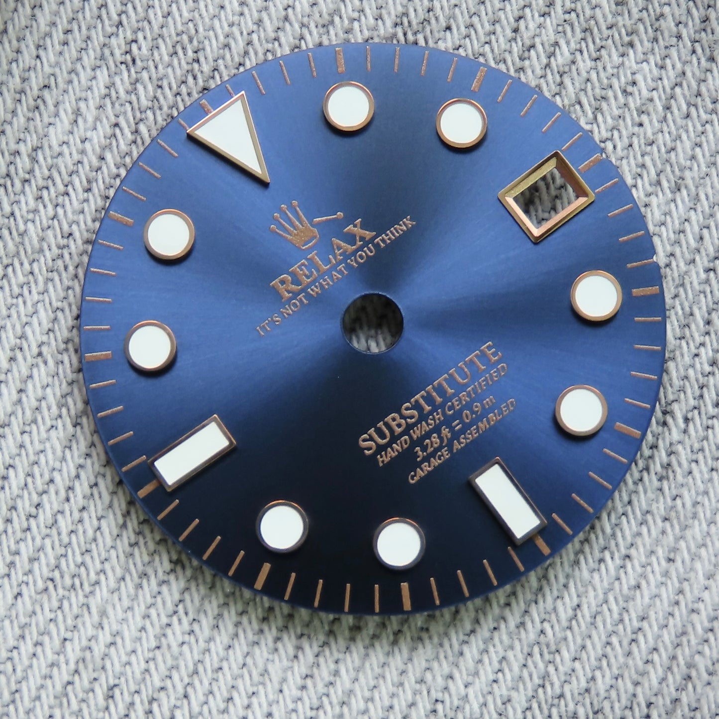 Dial Maker - NH34 GMT Sunburst Blue with Rose Gold Relax Dial