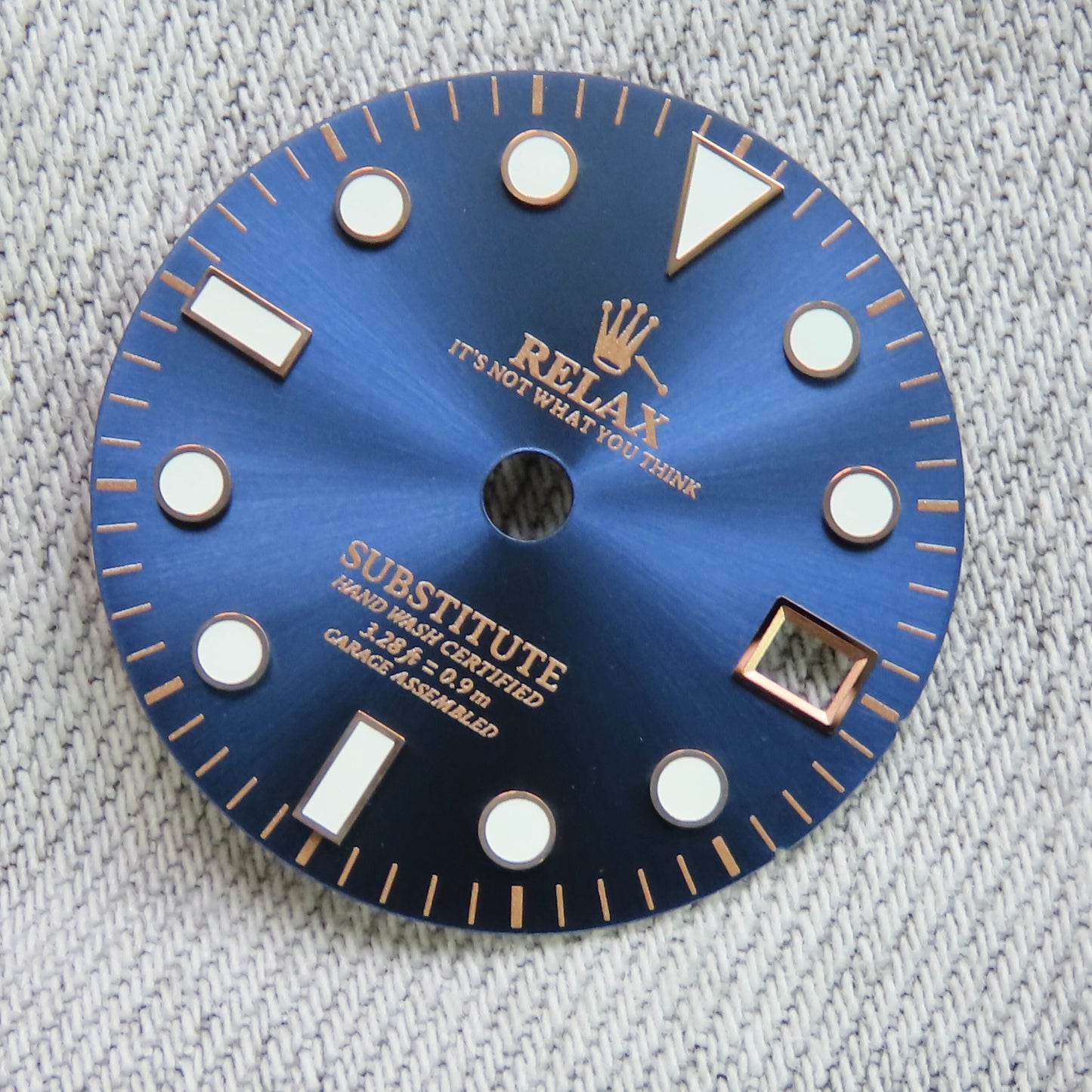 Dial Maker - NH34 GMT Sunburst Blue with Rose Gold Relax Dial