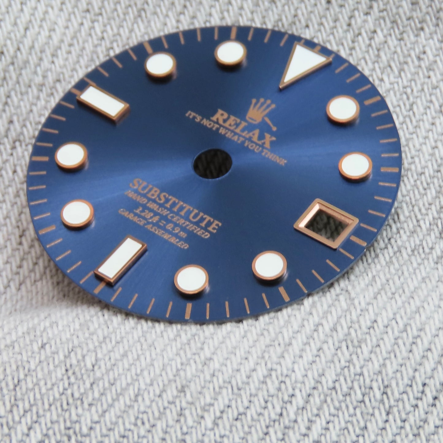 Dial Maker - NH34 GMT Sunburst Blue with Rose Gold Relax Dial