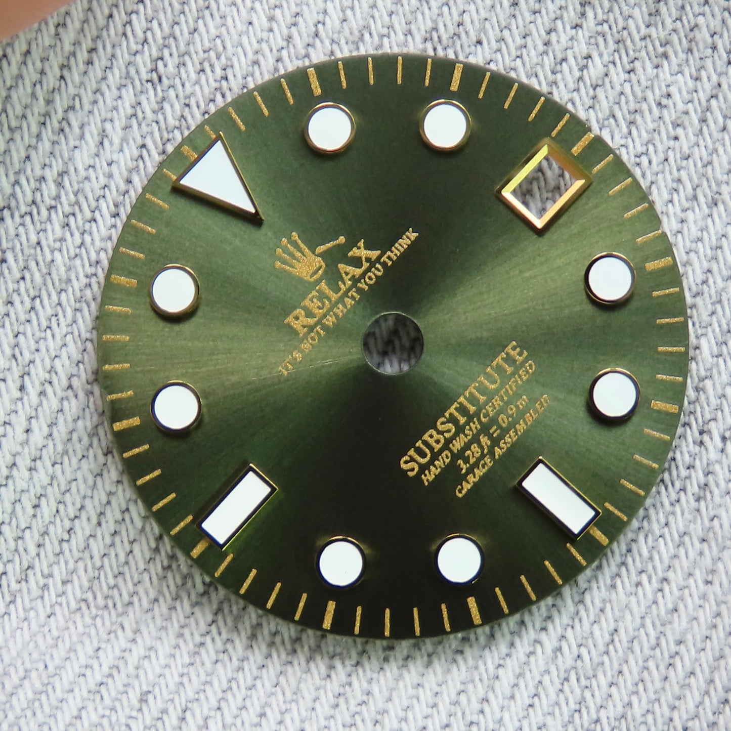 Dial Maker - NH34 GMT Sunburst Green with Gold Relax Dial
