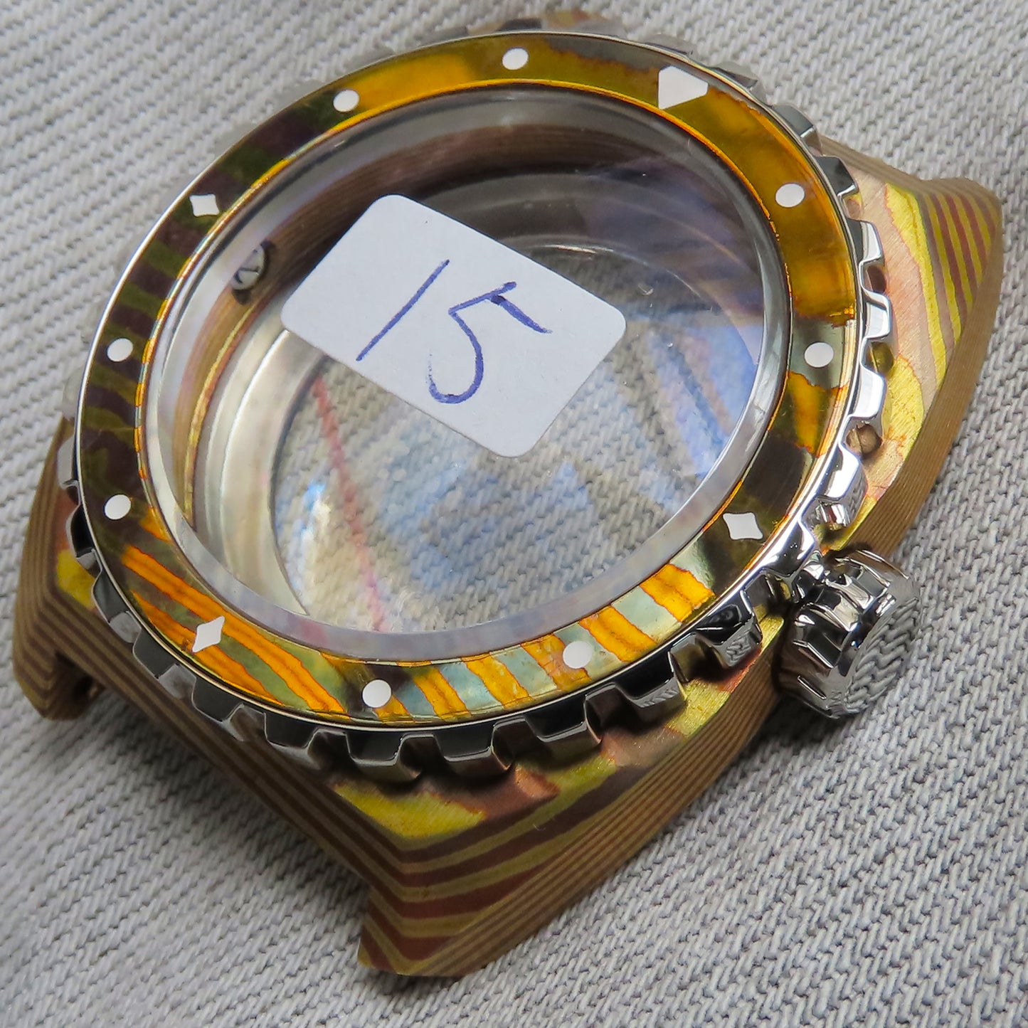 Dial Maker - X-DM0124 Brass & Copper-Damascus Case For 2824 movement