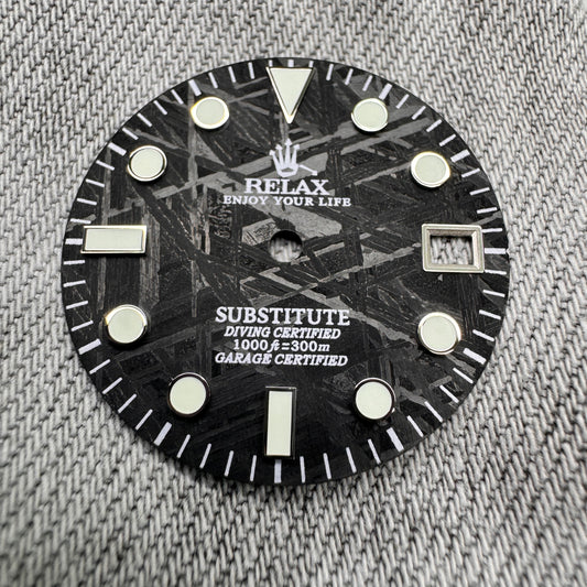 Dial maker - Black Meteorite Dial for Seiko Movement