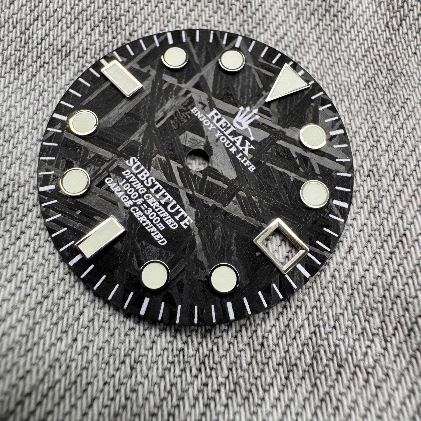 Dial maker - Black Meteorite Dial for Seiko Movement