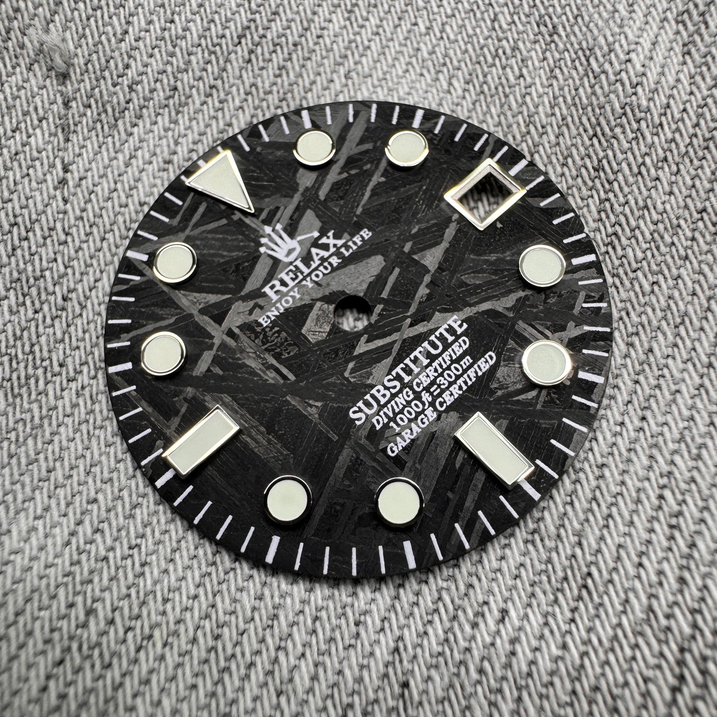 Dial maker - Black Meteorite Dial for Seiko Movement