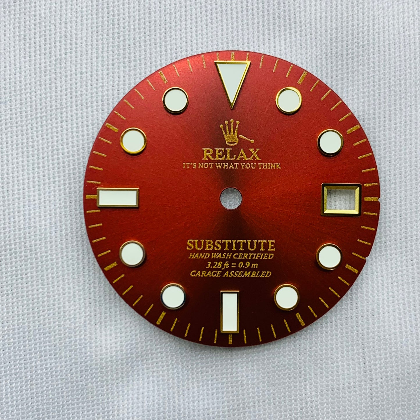 Dial Maker - Red Sunburst Relax Dial