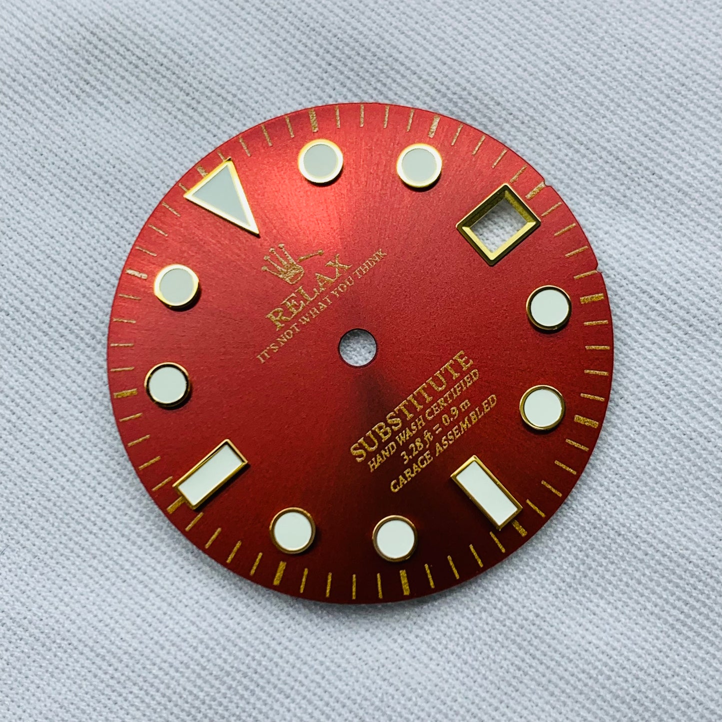 Dial Maker - Red Sunburst Relax Dial