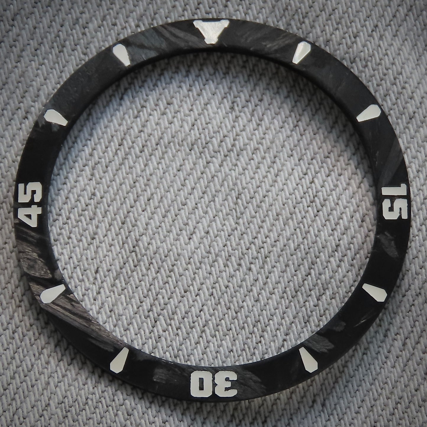 Dial Maker - Sloped Forge Carbon Bezel Insert for Seiko MOD