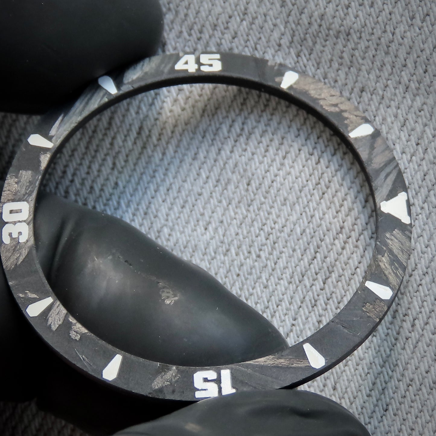 Dial Maker - Sloped Forge Carbon Bezel Insert for Seiko MOD