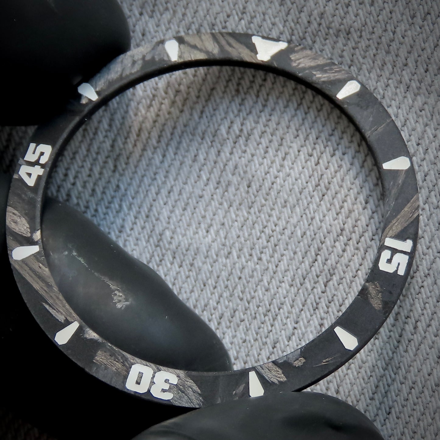 Dial Maker - Sloped Forge Carbon Bezel Insert for Seiko MOD