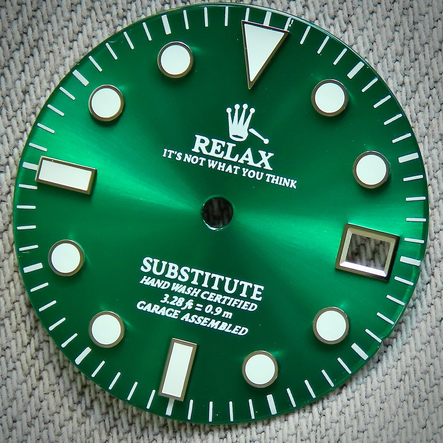 Dial Maker - Green Enamel Relax Dial