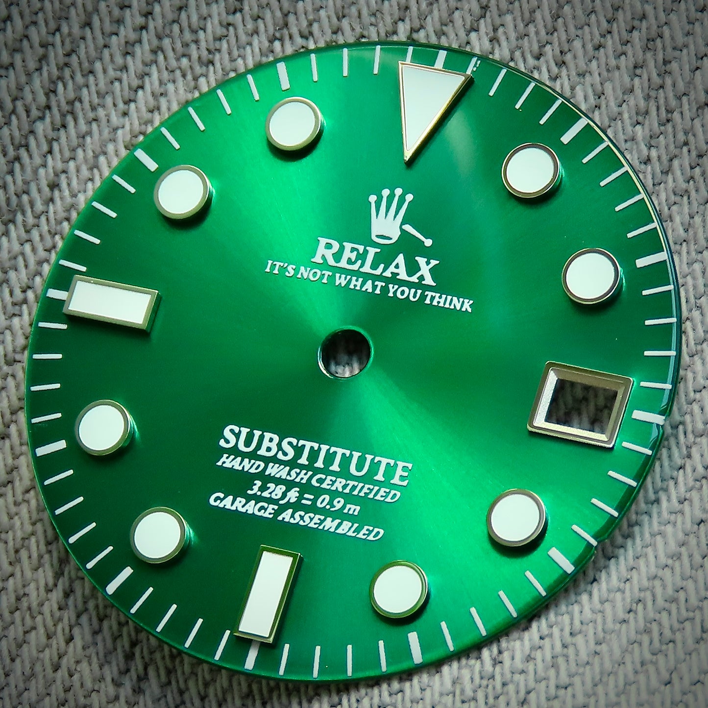 Dial Maker - Green Enamel Relax Dial