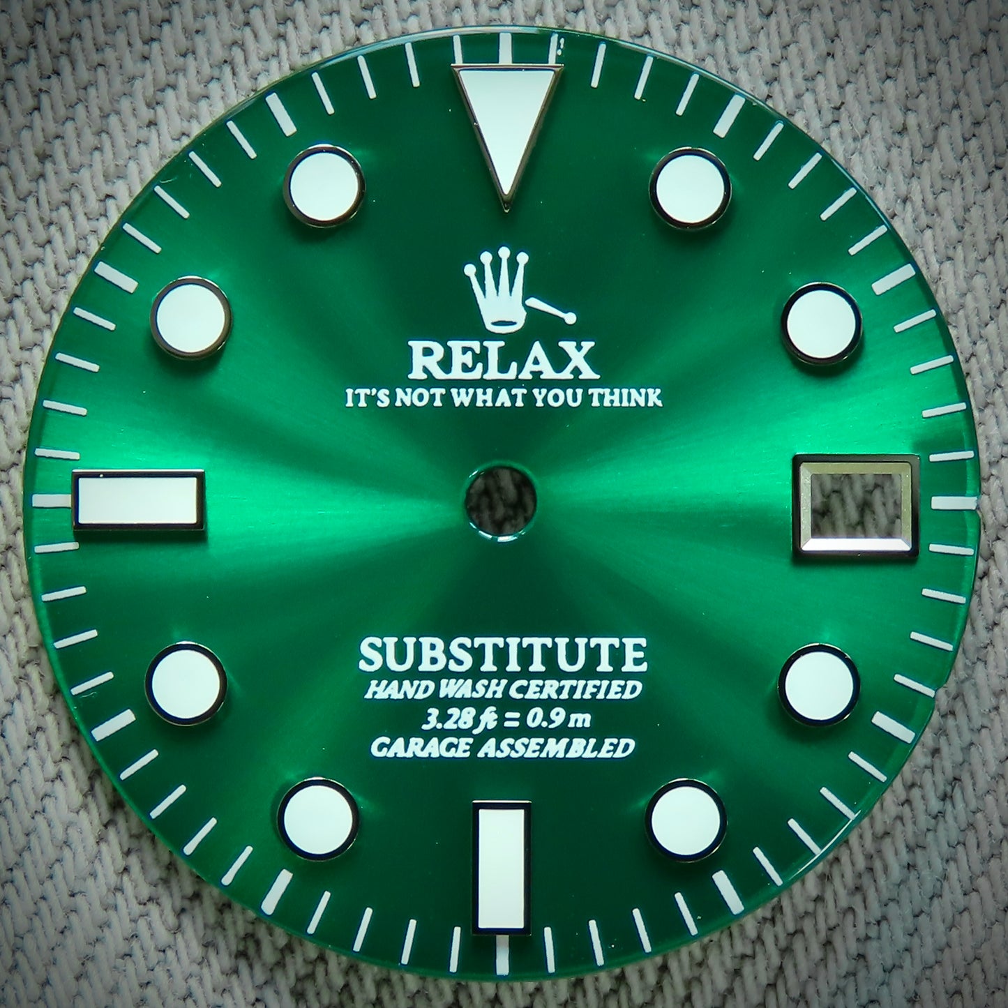 Dial Maker - Green Enamel Relax Dial