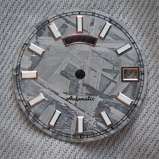Dial maker - Natural Meteorite Dial For NH36 Movement BGW9 Lume