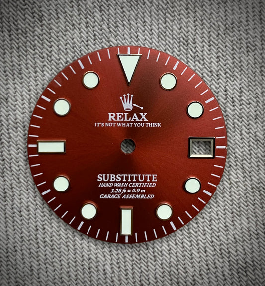Dial Maker - Red Sunburst Relax Dial