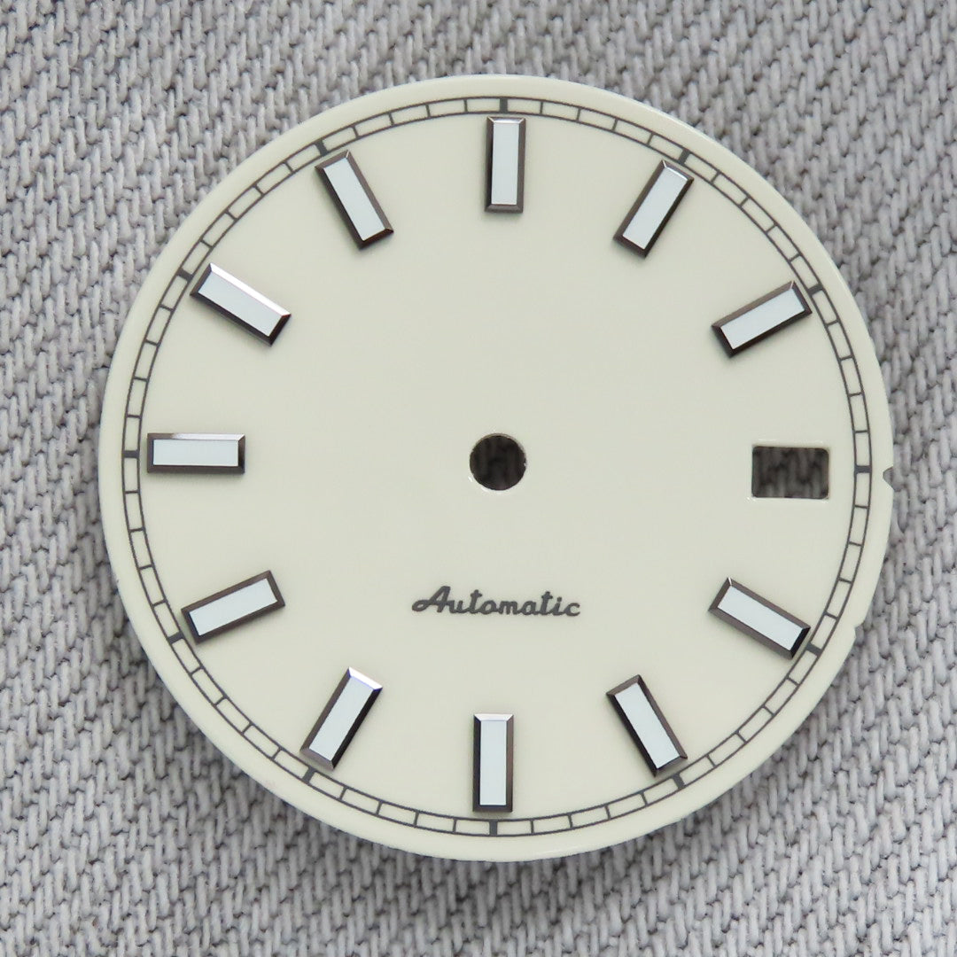 Dial maker - Beige Enamel Dial for Seiko mod