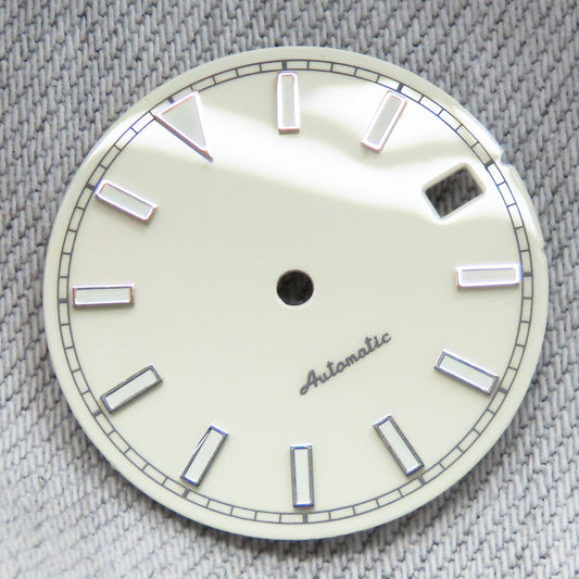 Dial maker - Beige Enamel Dial for Seiko mod BGW9 Lume