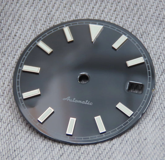 Dial maker - Dark Grey Enamel Dial for Seiko mod BGW9 Lume