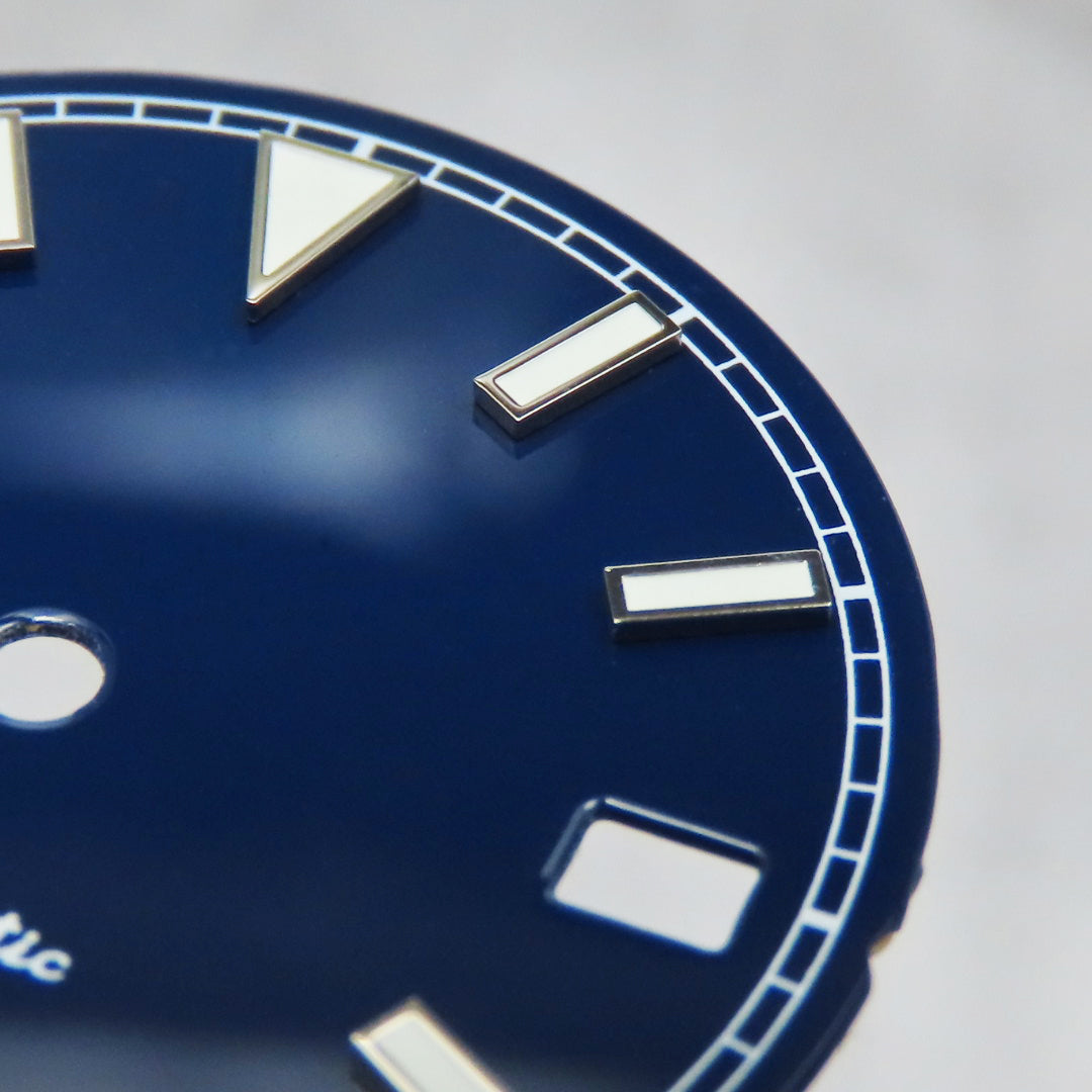 Dial maker - Dark Blue Enamel Dial for Seiko mod BGW9 Lume