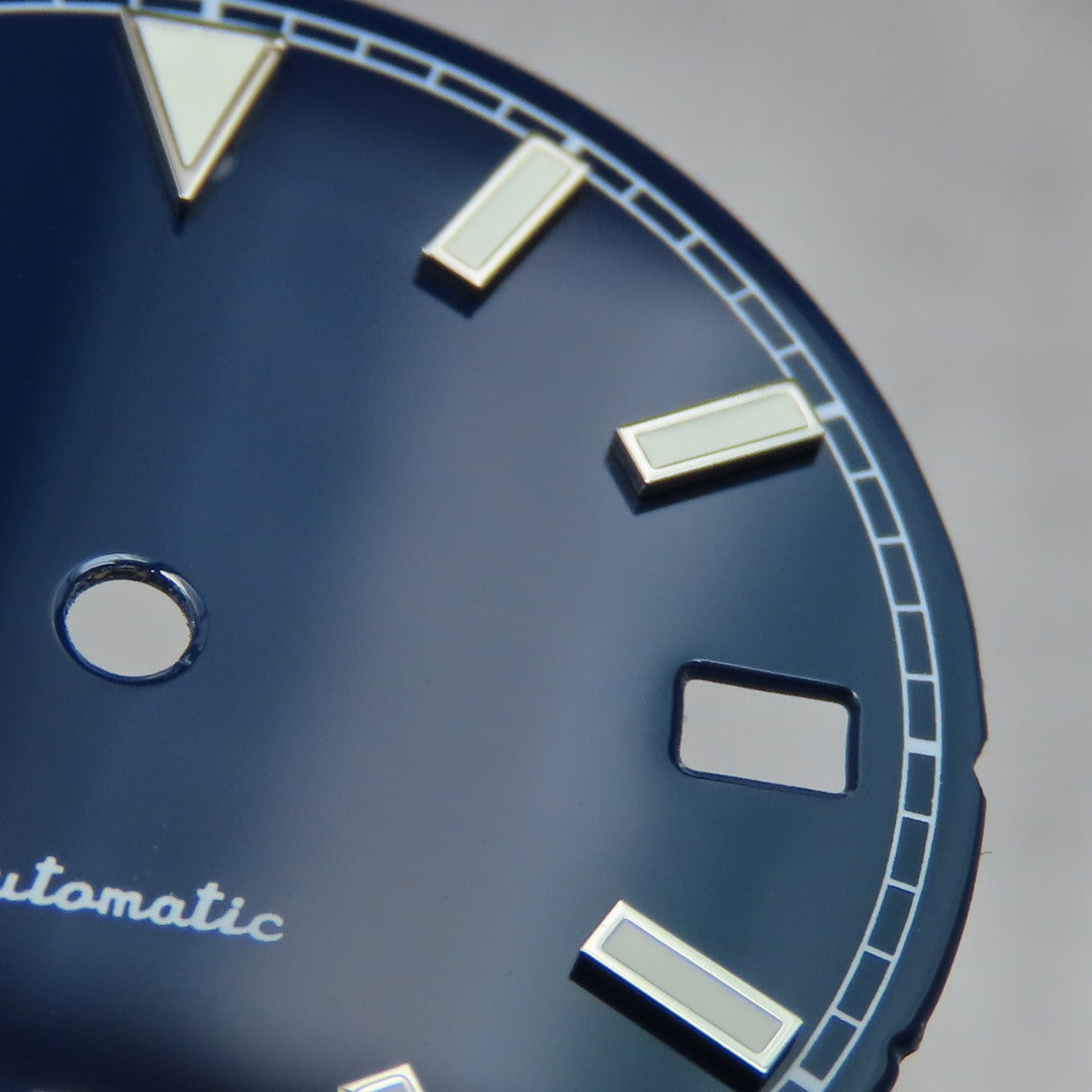 Dial maker - Dark Blue Enamel Dial for Seiko mod BGW9 Lume