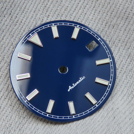 Dial maker - Dark Blue Enamel Dial for Seiko mod BGW9 Lume