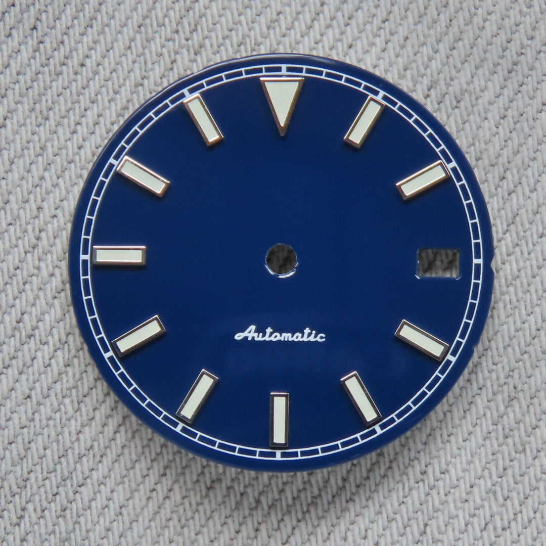 Dial maker - Dark Blue Enamel Dial for Seiko mod BGW9 Lume