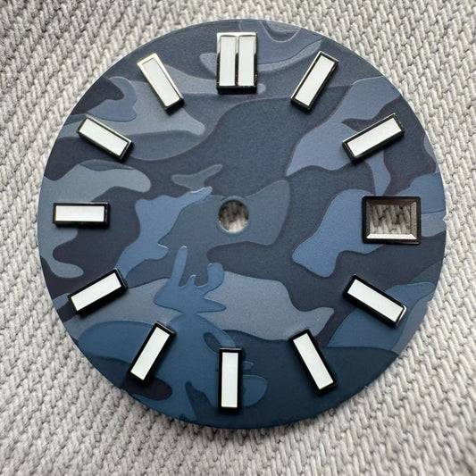 Dial Maker - Dial Dark Dark Blue Camou Dial for seiko mod