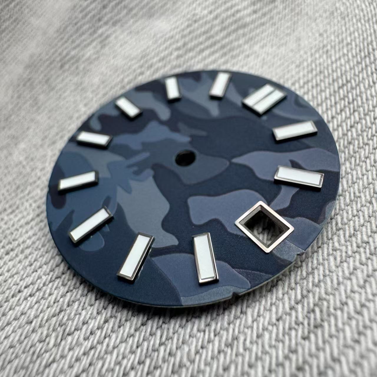 Dial Maker - Dial Dark Dark Blue Camou Dial for seiko mod