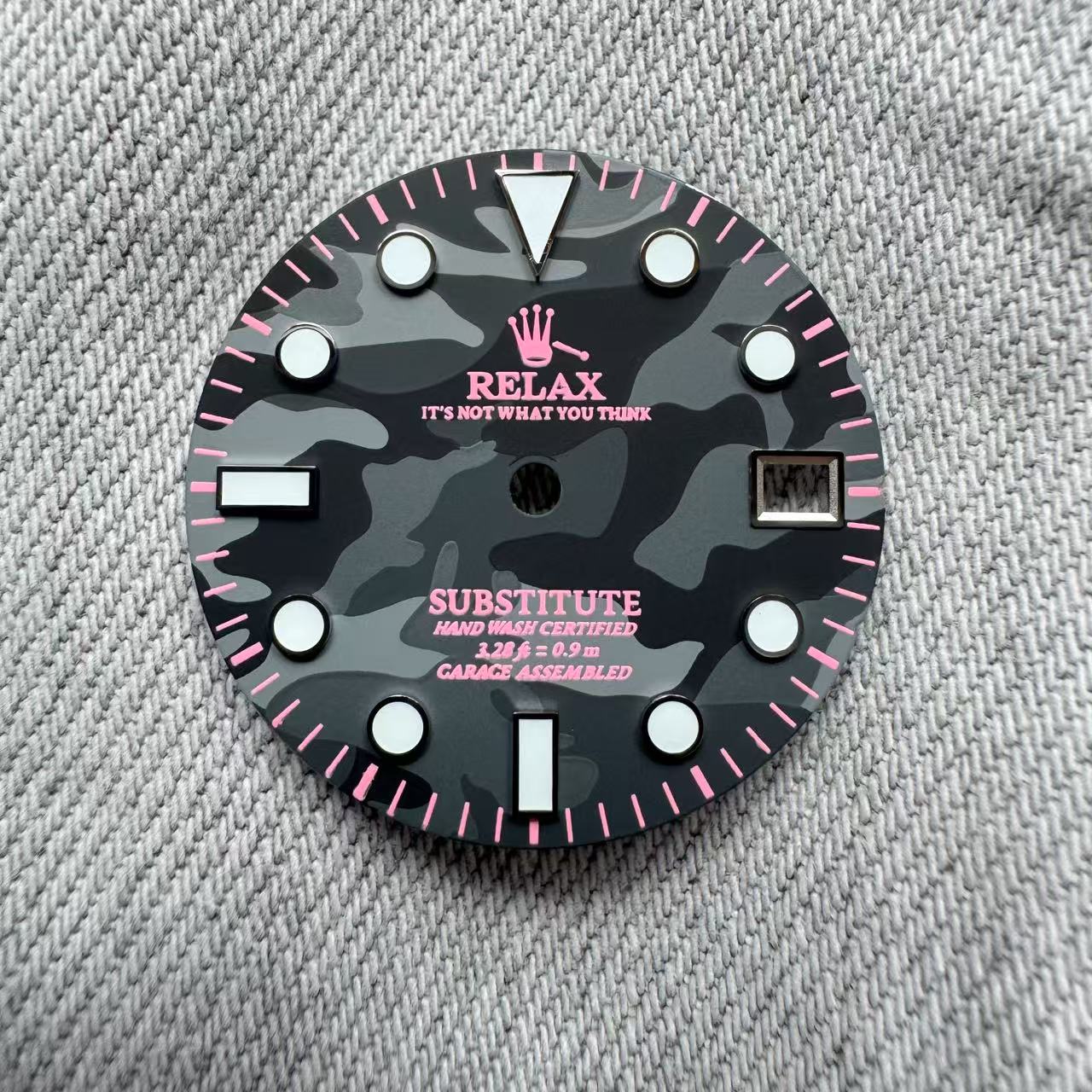 Dial Maker - Relax Dial Dark Grey Camou Dial for seiko mod