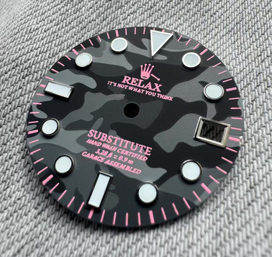 Dial Maker - Relax Dial Dark Grey Camou Dial for seiko mod