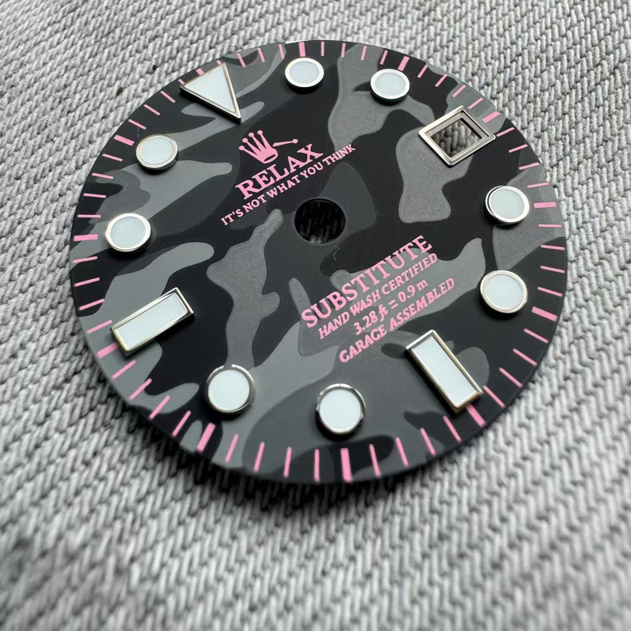 Dial Maker - Relax Dial Dark Grey Camou Dial for seiko mod