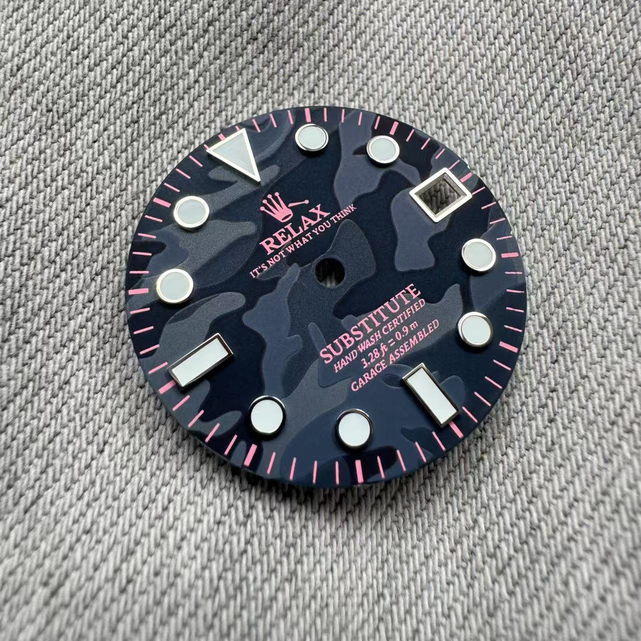 Dial Maker - Relax Dial Dark Blue Camou Dial for seiko mod