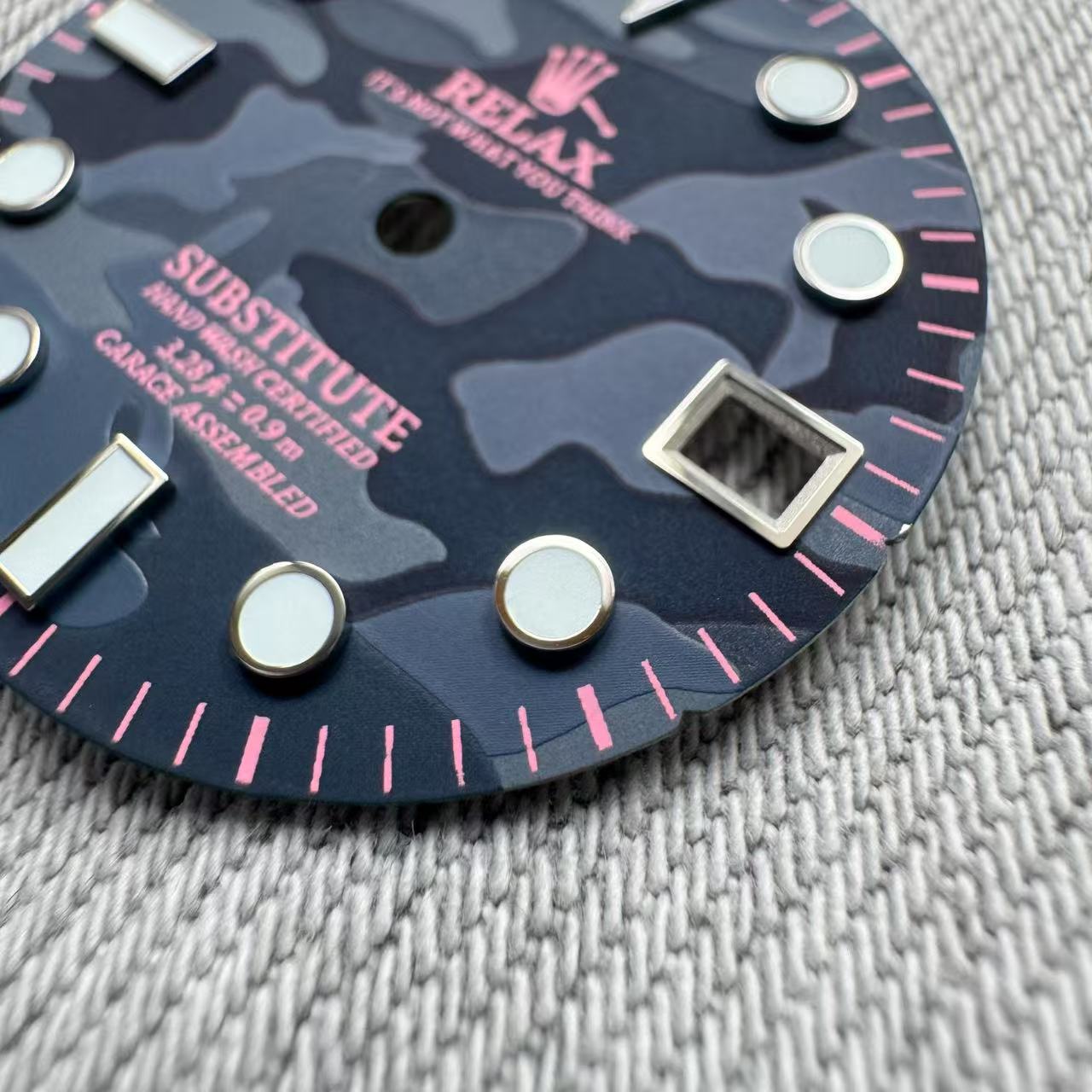 Dial Maker - Relax Dial Dark Blue Camou Dial for seiko mod