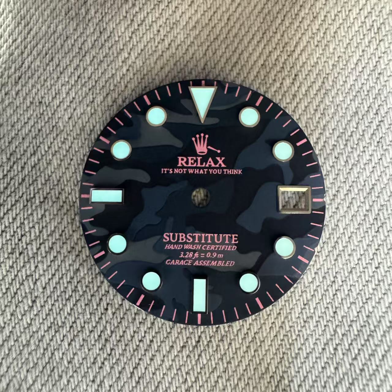 Dial Maker - Relax Dial Dark Blue Camou Dial for seiko mod