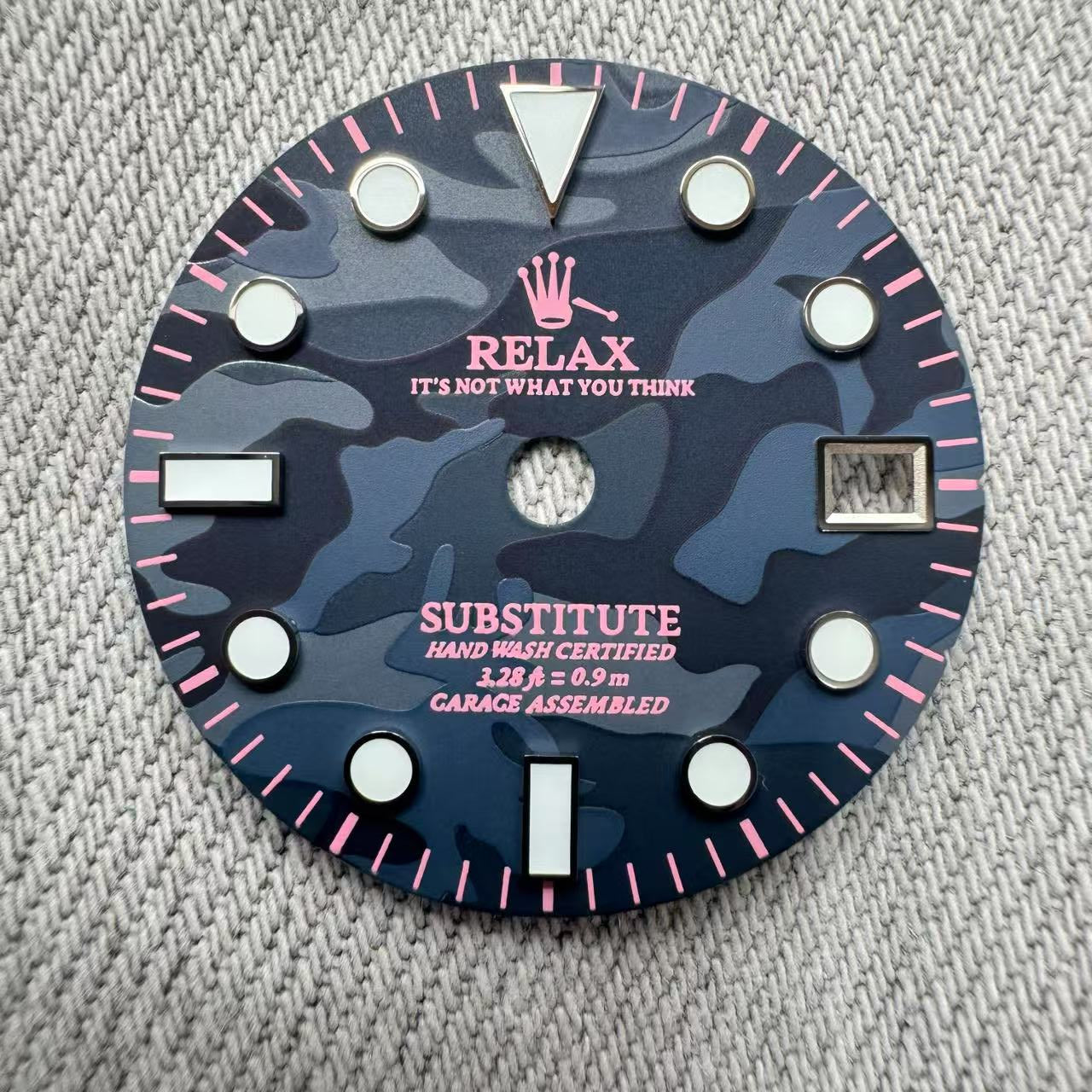 Dial Maker - Relax Dial Dark Blue Camou Dial for seiko mod