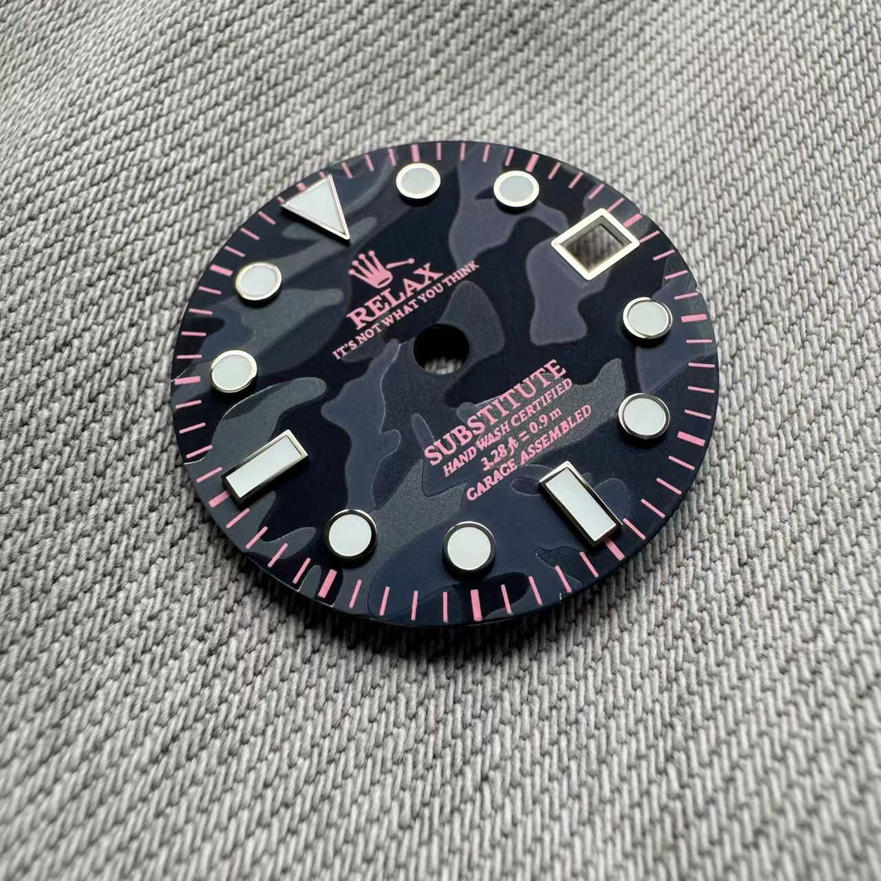 Dial Maker - Relax Dial Dark Blue Camou Dial for seiko mod