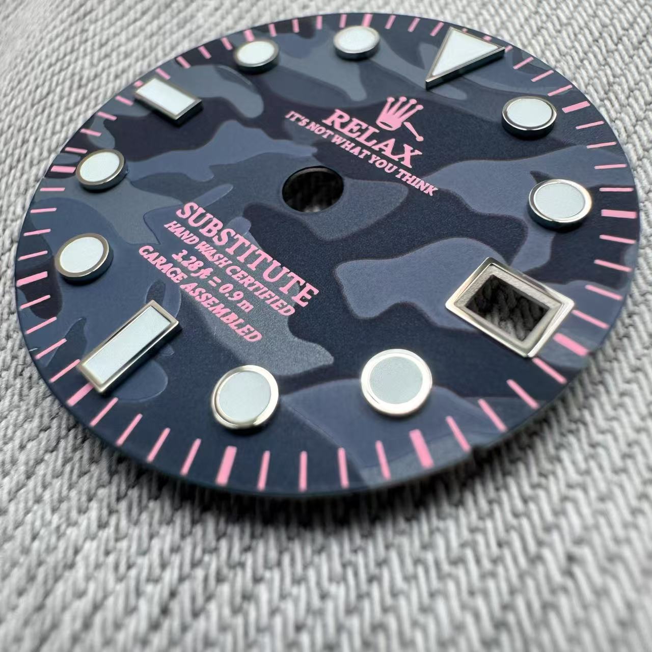 Dial Maker - Relax Dial Dark Blue Camou Dial for seiko mod
