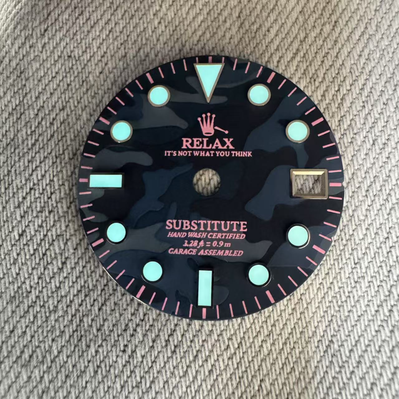Dial Maker - Relax Dial Dark Blue Camou Dial for seiko mod