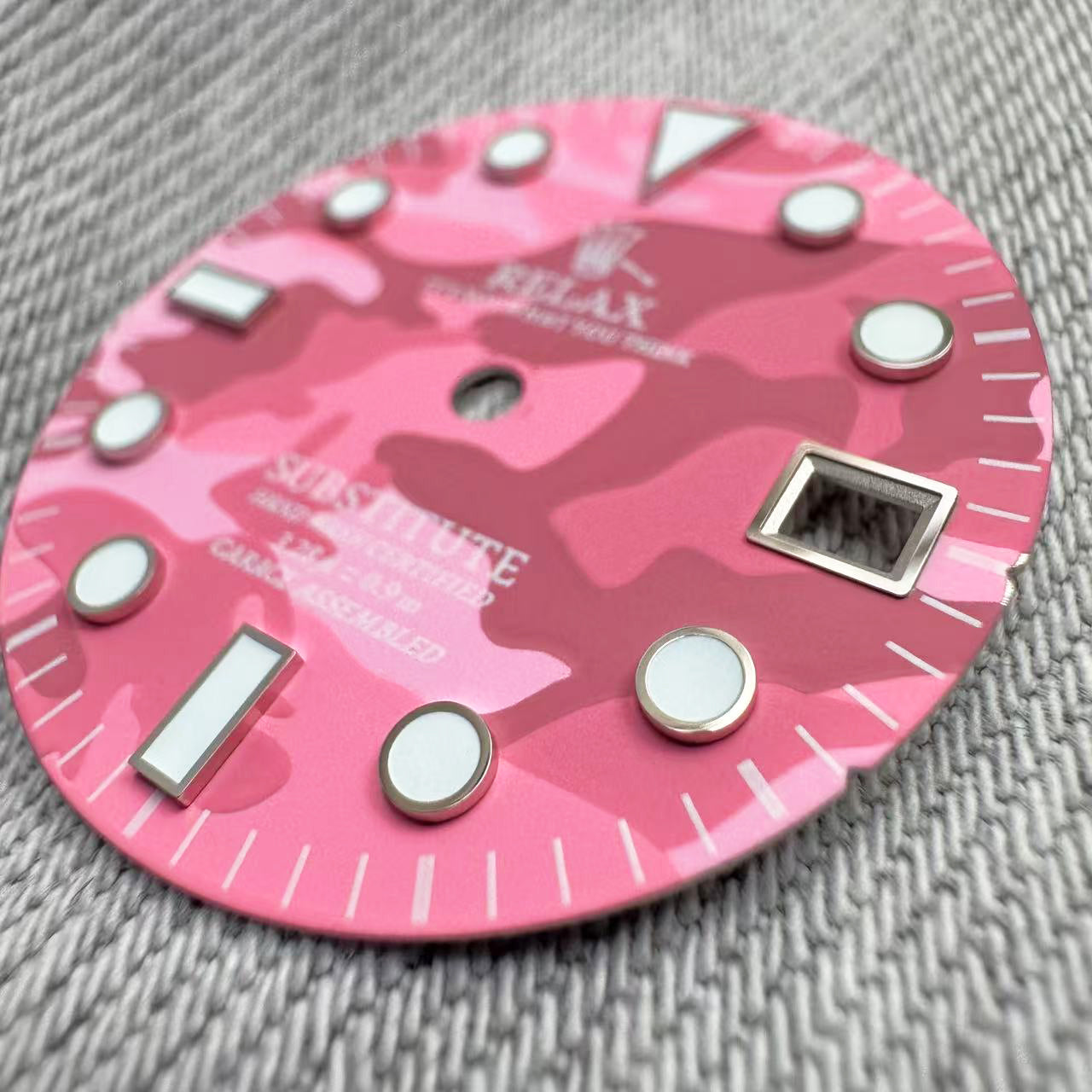 Dial Maker - Relax Dial Pink Camou Dial for seiko mod