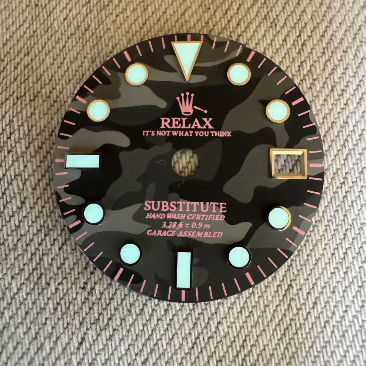 Dial Maker - Relax Dial Dark Grey Camou Dial for seiko mod