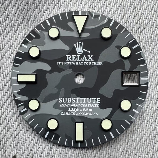 Dial Maker - Relax Dial Dark Grey Camou Dial for seiko mod
