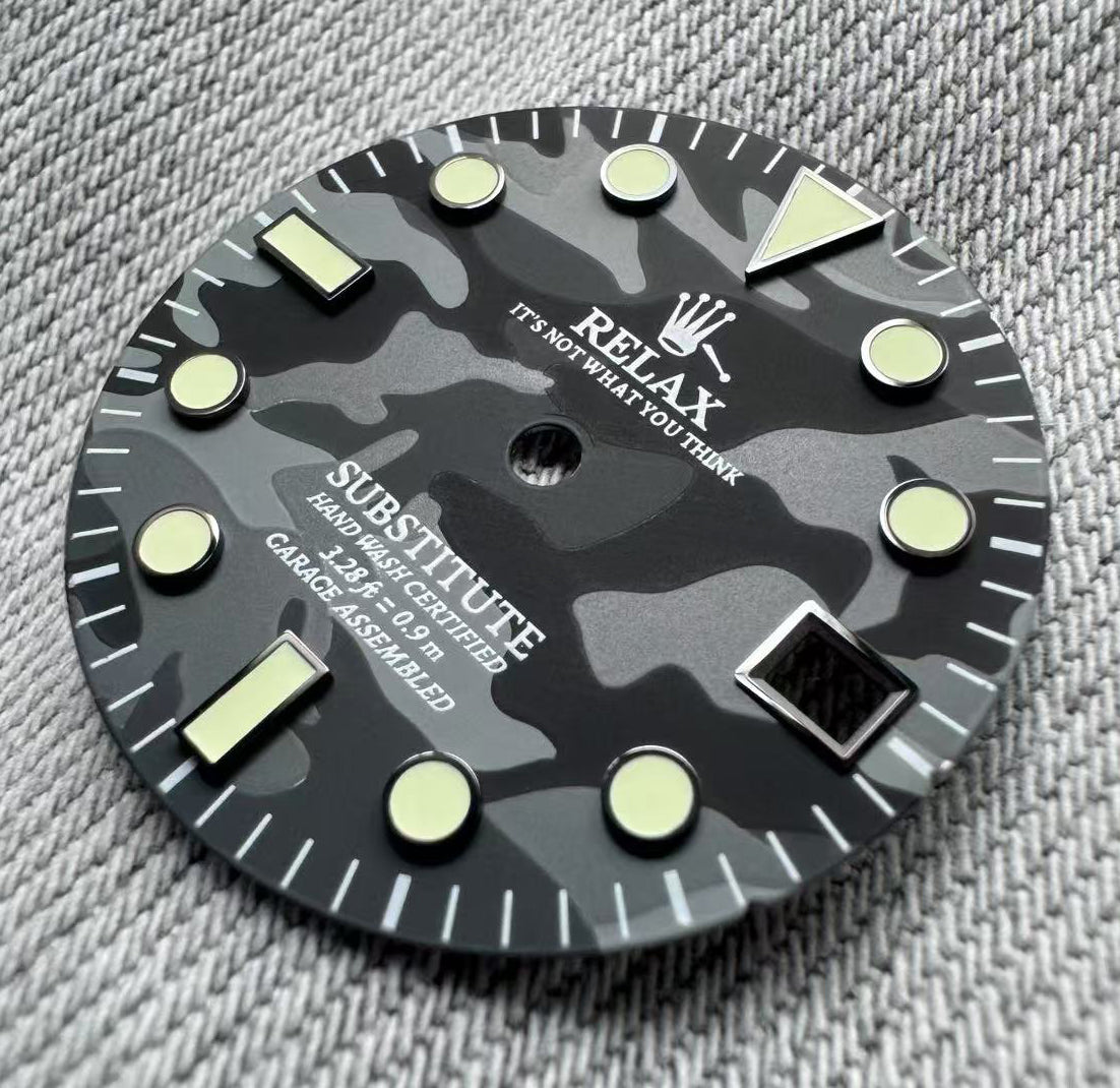 Dial Maker - Relax Dial Dark Grey Camou Dial for seiko mod