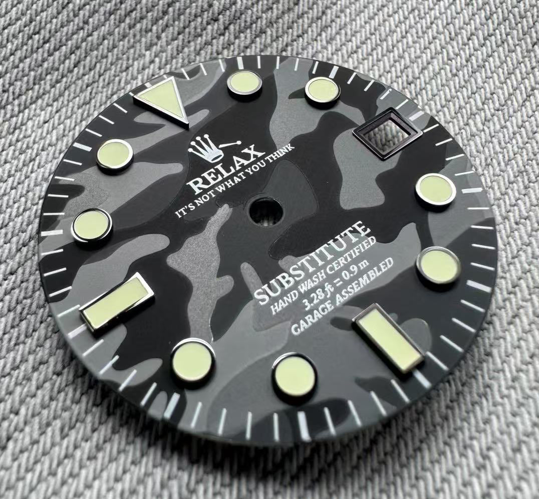 Dial Maker - Relax Dial Dark Grey Camou Dial for seiko mod