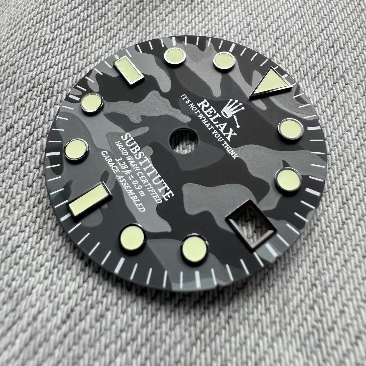 Dial Maker - Relax Dial Dark Grey Camou Dial for seiko mod